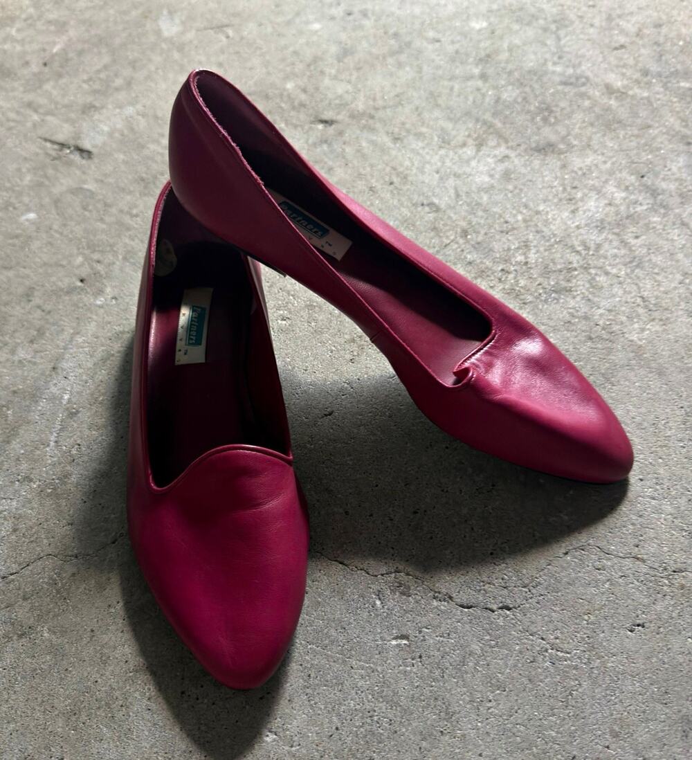 Vintage Mervyns Partners Pink Solid Slip On Pump Flat Almond Toe Women’s size 8